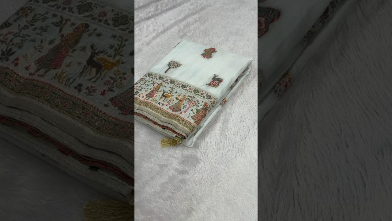 Hand-Dyed Rajwadi Pashmina Silk Saree