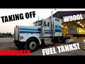 Draining Out Diesel, Removing The Fuel Tanks, Making Way More Room To Clean Up The Frame! (Kenworth)