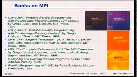 Day 2 - 3. Distributed Memory Programming in MPI and UPC - PARLAB 2011