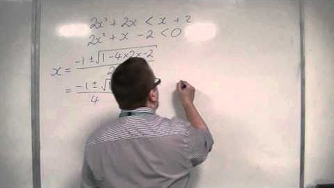 OCR MEI Core 1 4.07 Solving 2x^2 + 2x less than x + 2