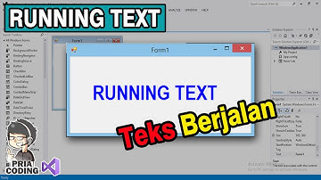 Cara Membuat Teks Berjalan (Running Text) di VB .Net | VB.Net Tutorial