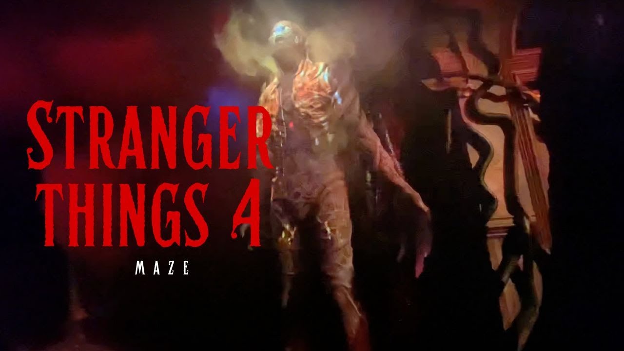 [4K] Stranger Things Haunted House walk-through. # ...