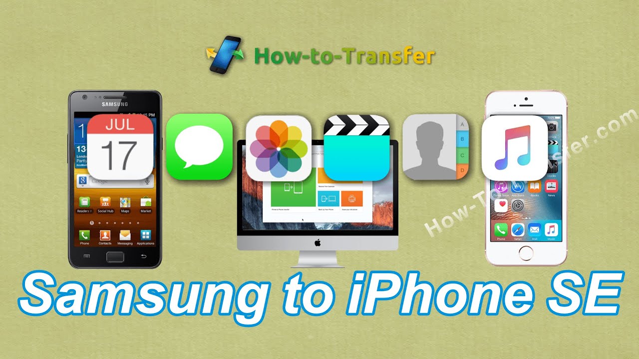 How To Sync Samsung Phone With IPhone SE For Data Transfer YouTube
