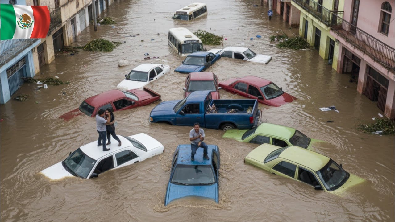 Катастрофа: масштабные наводнения в Веракрусе, Мексика: река Касонес вышла из берегов в Поса-Рика