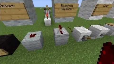 Redstone Lesson 1  - Inputs, outputs and Basic connections