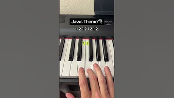 JAWS Theme🦈  Easy Piano Tutorial #piano #tutorial #jaws