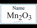 Properties and Naming of Mn2O3