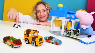 Spielspaß mit Nicole - Autowaschanlage für Schorsch - Tolle Spielzeugautos