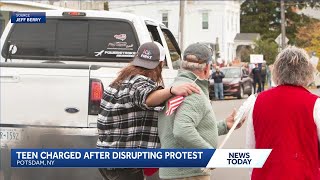 Police charge teenager from St Lawrence County for disturbance during protest in Potsdam