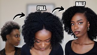 FLUFFY TWIST OUT | LEAVE OUT OR NO LEAVE OUT?ALL IN 1 HALF WIG ft HERGIVENHAIR