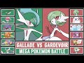 Mega gallade vs mega gardevoir  mega evolution pokmon battle