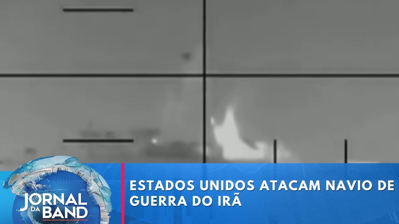 Estados Unidos atacam navio de guerra do Irã | Jornal da Band