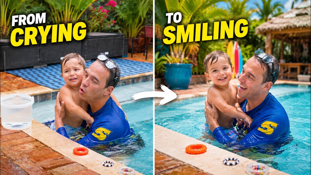 Scared Child Learns to LOVE the Water (Full Lesson)