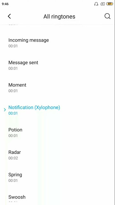 Notification Xylophone