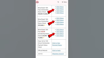 Bihar Board Matric Inter Scholarship Payment Status Check Kaise Kare #medhasoft #scholarship