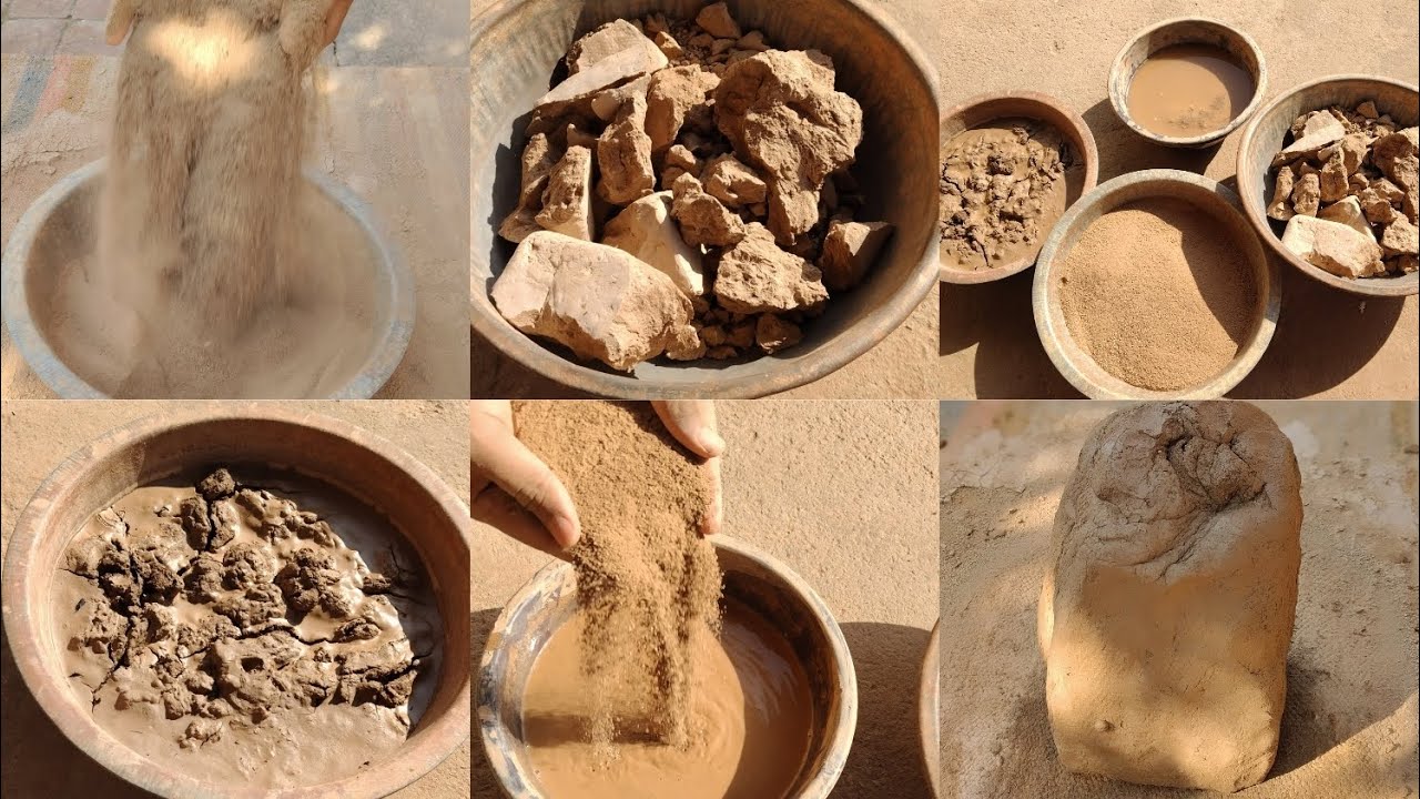 Dekho bartan banane ki clay kaise banti ha#trending 