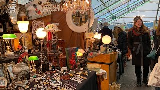 [4K] Flea Market Walking Tour - West Germany Walk - Flea Market Sounds to Relax