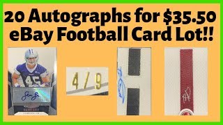 20 Autographs For $35.50...Great eBay Football Card Lot Yet Again! видео