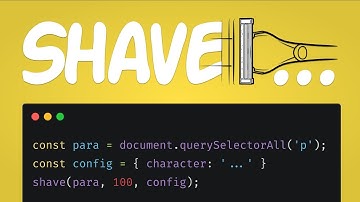 How to Truncate Your Text with SHAVE