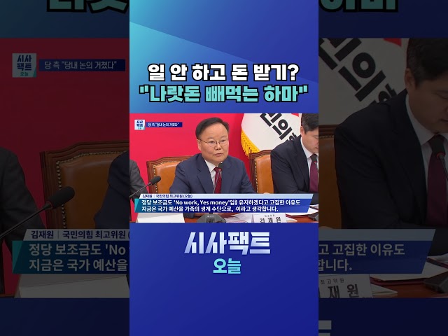 [시사팩트 오늘] 김재원 "'나랏돈 빼먹는 하마'가 어떻게 의원직 사퇴하겠나" #shorts