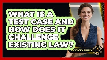 What Is A Test Case And How Does It Challenge Existing Law? - Justice System Explained