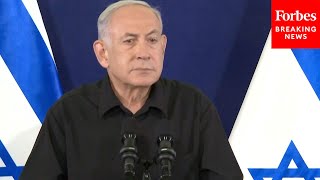 Israeli PM Netanyahu, Defense Minister Hold Press Briefing As Israel-Hamas War Intensifies