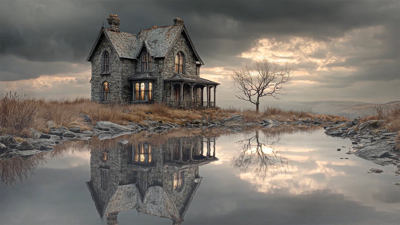 Mysterious Lodge by the Silent Lake | Dark Piano & Cello Ambient Music for Focus, Reading & Sleep