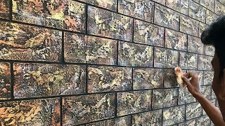 Brick texture making in different colours.interior or exterior apex createx