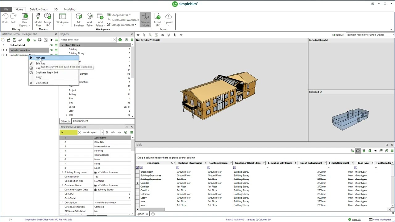 Simplebim Dataflow Design Echo Demonstration