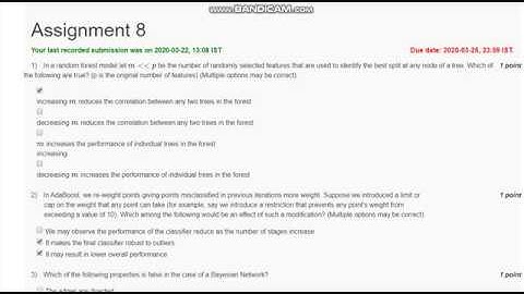 NPTEL Introduction to Machine Learning Week 8 Assignment 8 solution