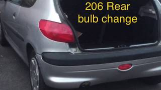 How to Change Peugeot 206 rear bulb