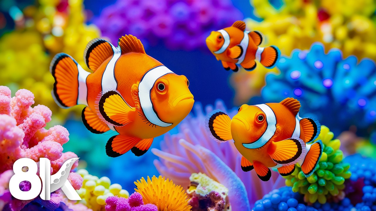 Ocean Aquarium 8K 🐠 Explore the Hidden Underwater World with