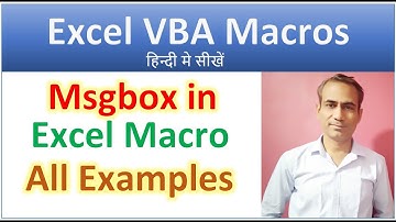 Message Box in Excel VBA