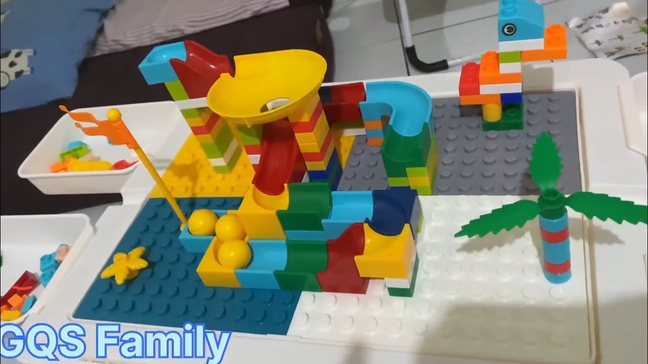 Mainan edukasi meja lego super komplit
