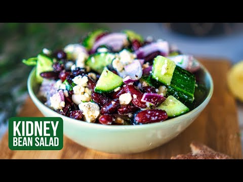 How to Make Kidney Bean Salad - Kidney Bean Salad Mediterranean Style - Gluten Free - Vegetarian