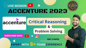Accenture 2023 | Critical Reasoning | Problem Solving | #v2v #accenture #reasoning #job