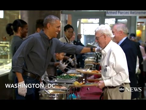 Obama Serves Thanksgiving Meal at Armed Forces Retirement Home Hqdefault