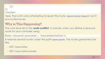 Resolving Laravel Ajax Search Issues Due to Route Conflicts
