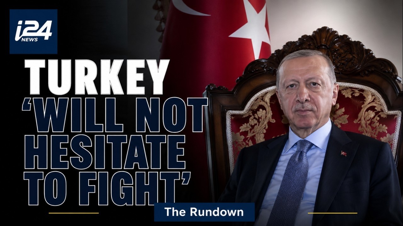 Thumbnail for Erdogan says Turkey 'will not hesitate to fight' but advocates for peace with Israel