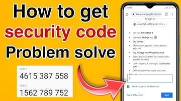 How to Get Google Account Security Code | Google Account Security code | Technical Creater
