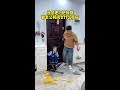 I put the broom down to see my husband and daughter's reaction