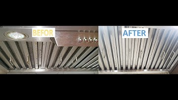 How to clean Kitchen Exhaust Fan Range Hood full of Grease!