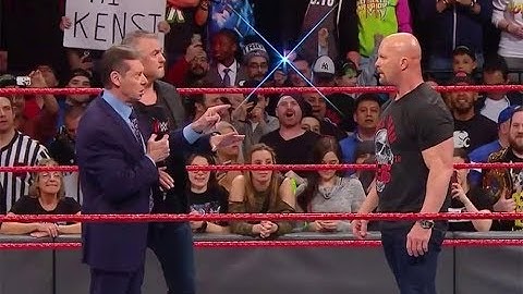 WWE Raw 1/22/18  Stone Cold Steve Austin Return and Stunner to Shane McMahon