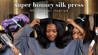 my SILK PRESS routine: round brushing & new products