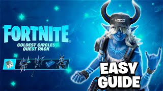 How To Complete All Coldest Circles Challenges In Fortnite Coldest Circles Quest Pack Guide