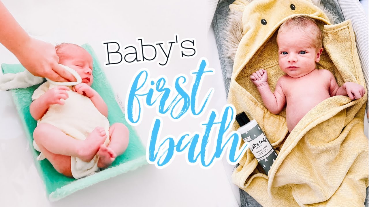 Newborn's First Bath YouTube