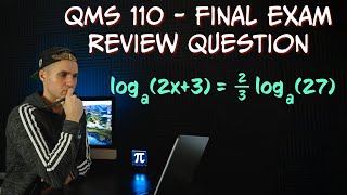 QMS 110 (TMU) Final Exam Review - Toronto Metropolitan University - Log Equation
