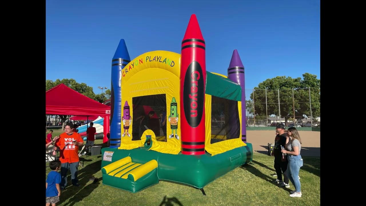 3 in 1 Crayon Playland Bounce House-aabouncehouse.com