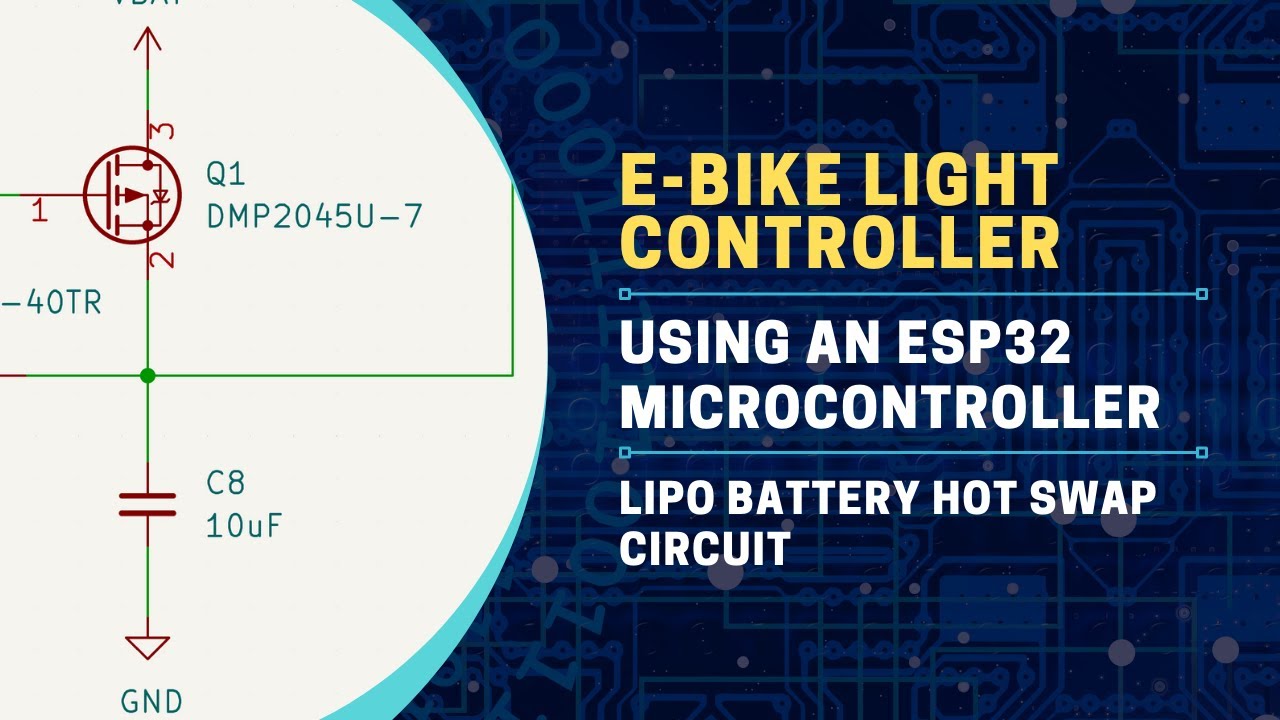 LiPo battery hot swap circuit Ebike light controller and GPS tracker