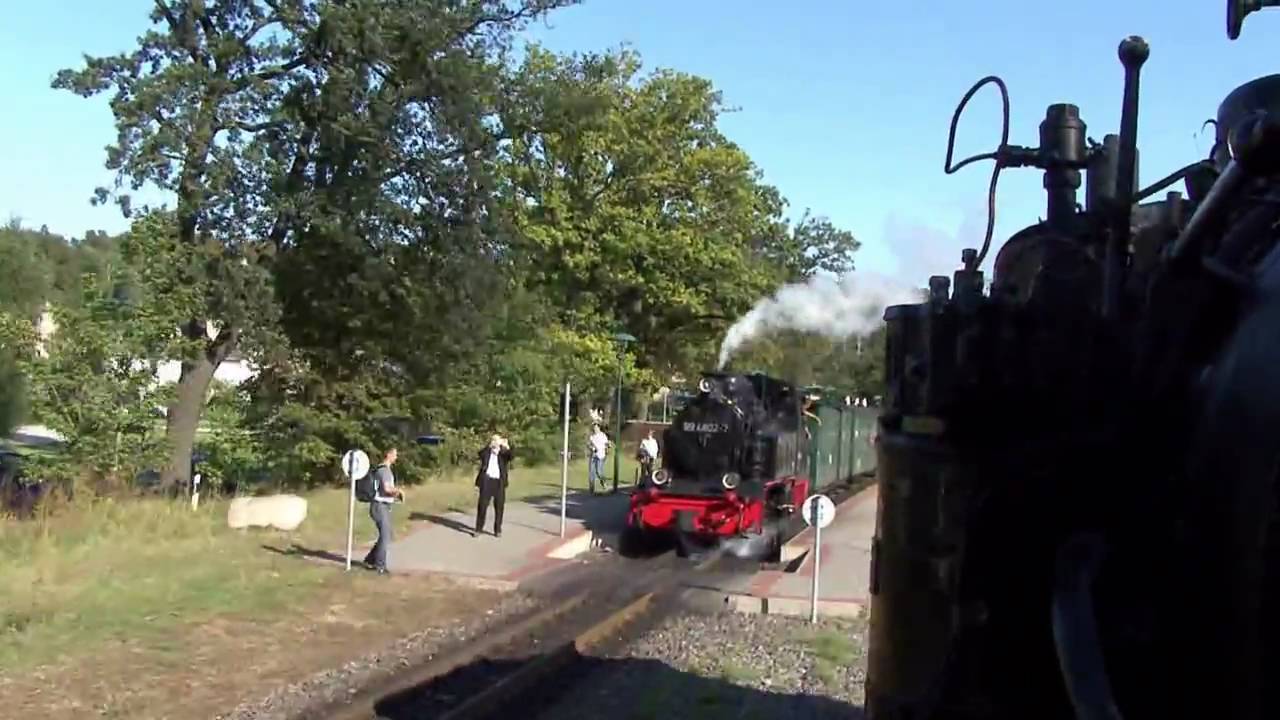 Eine Fahrt mit  dem Rasender Roland von Binz nach Göhren (Rügen) . HD